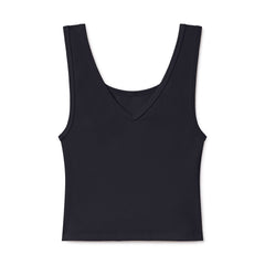B30 Rib V-Neck Crop