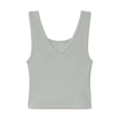 B30 Rib V-Neck Crop