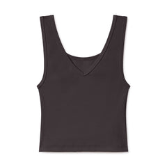 B30 Rib V-Neck Crop