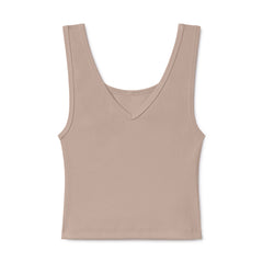 B30 Rib V-Neck Crop