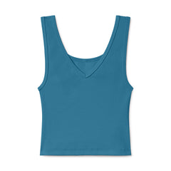 B30 Rib V-Neck Crop