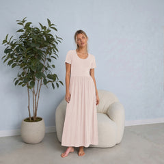 Bra30 Short Sleeve Dress Long