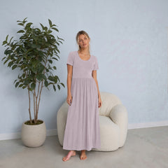 Bra30 Short Sleeve Dress Long