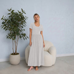 Bra30 Short Sleeve Dress Long