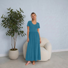 Bra30 Short Sleeve Dress Long