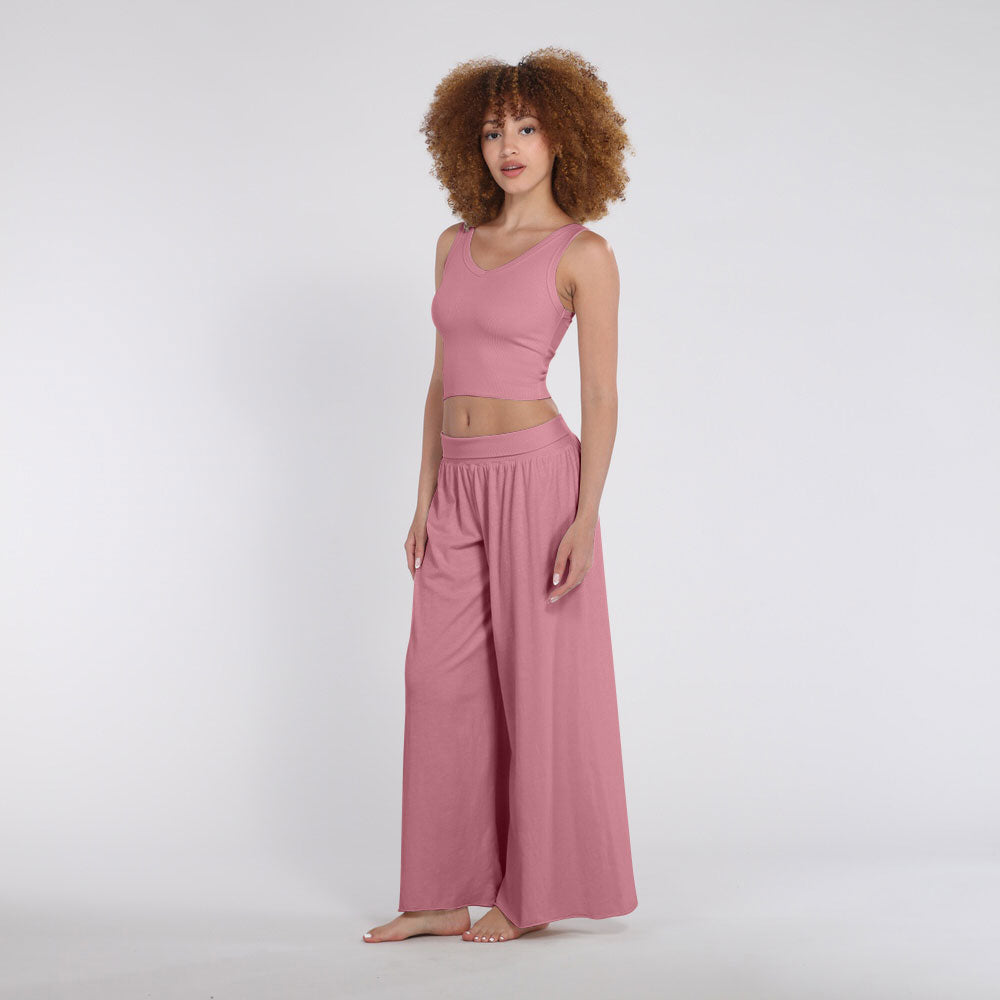 B30 Rib V-Neck Crop