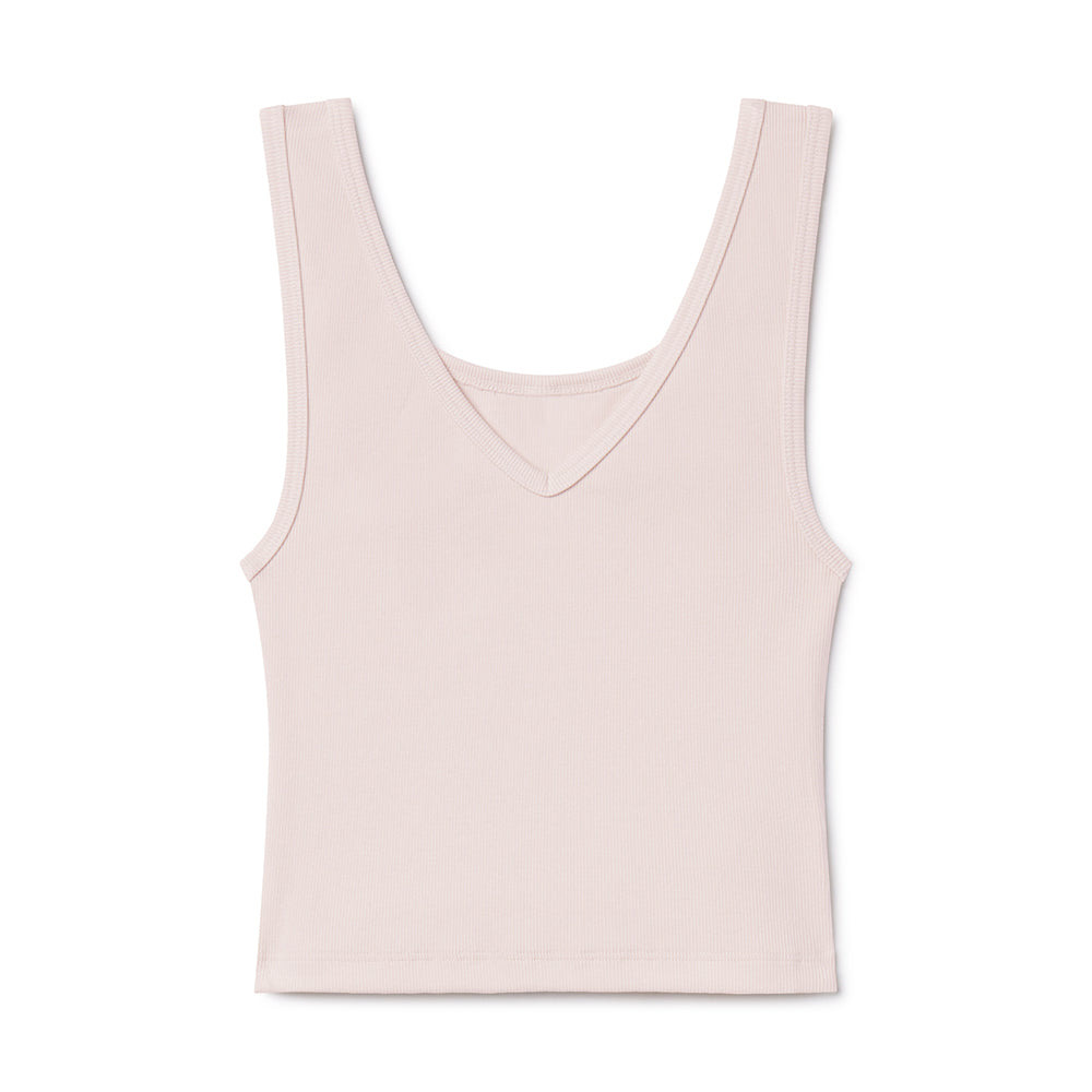 B30 Rib V-Neck Crop