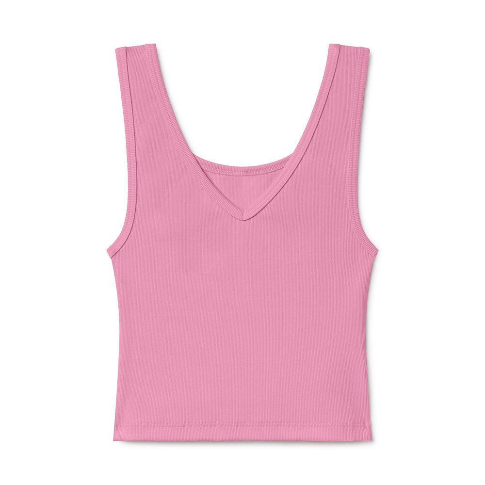 B30 Rib V-Neck Crop