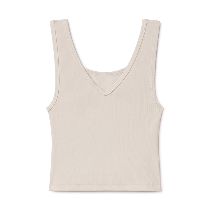 B30 Rib V-Neck Crop