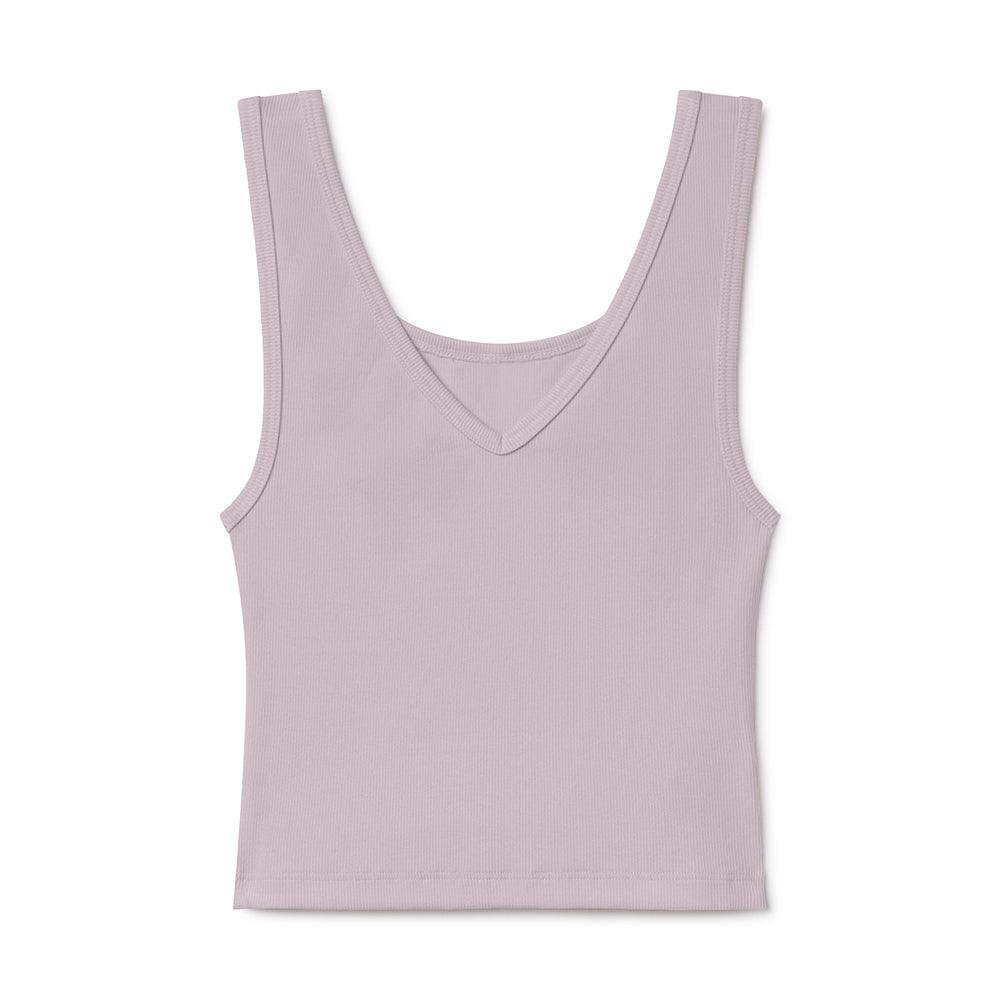B30 Rib V-Neck Crop
