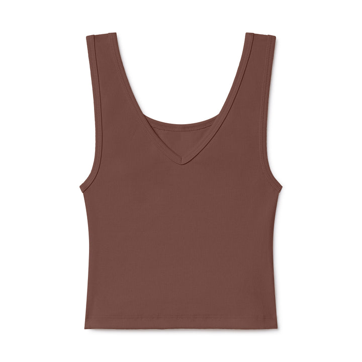 B30 Rib V-Neck Crop