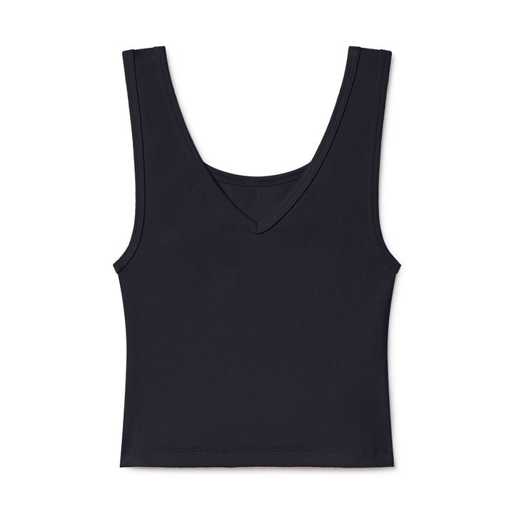 B30 Rib V-Neck Crop