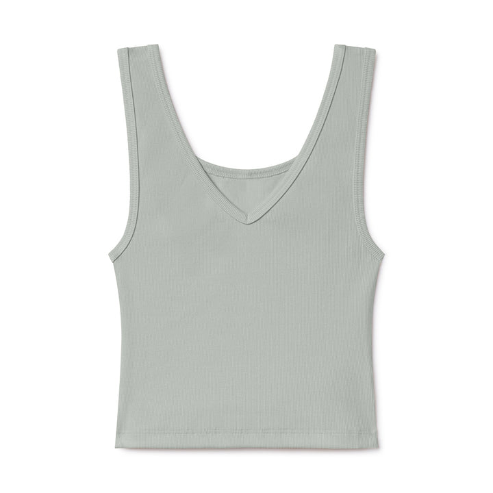 B30 Rib V-Neck Crop