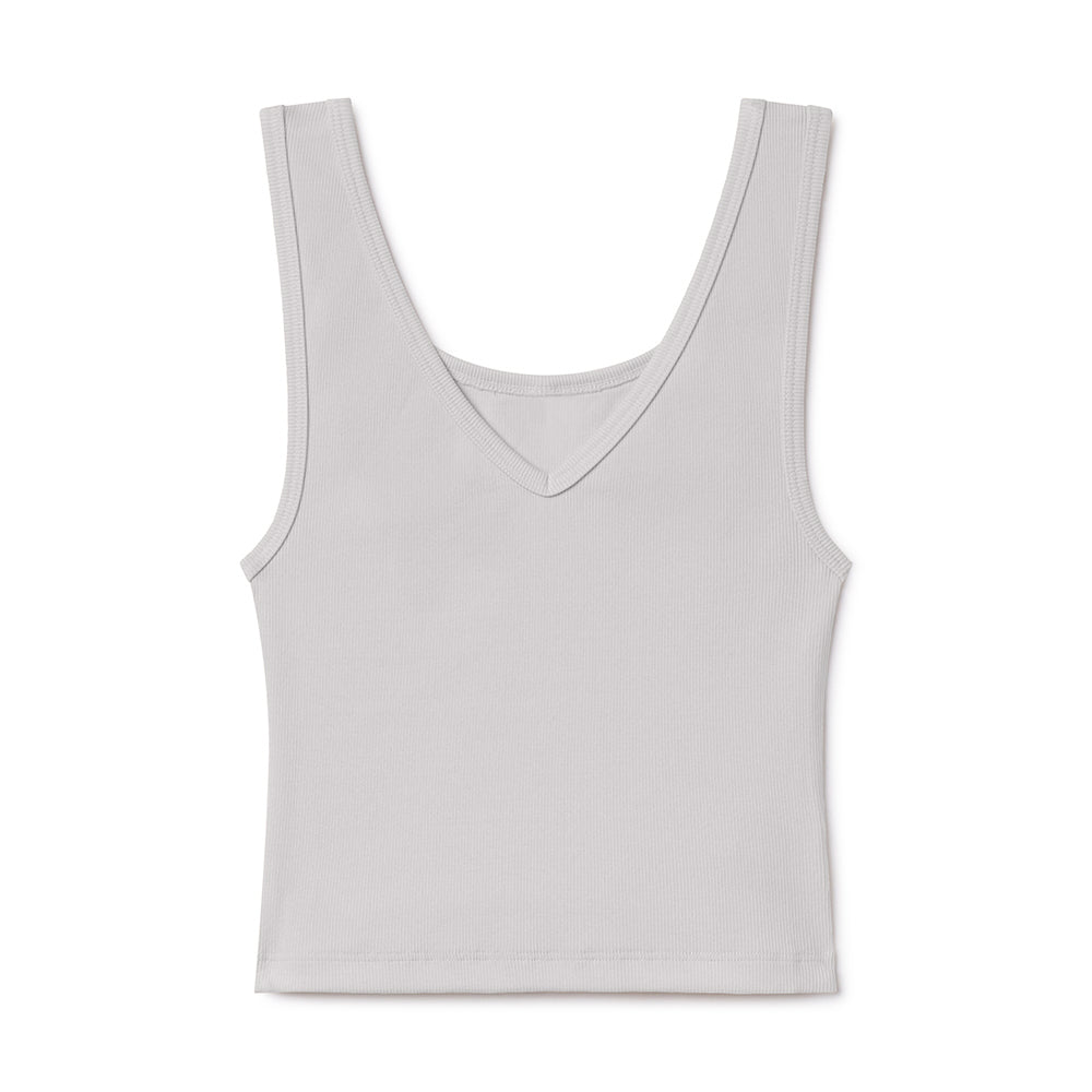 B30 Rib V-Neck Crop