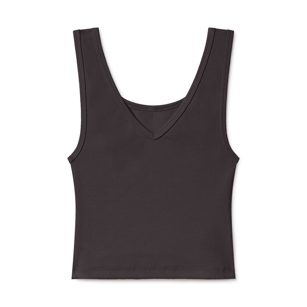 B30 Rib V-Neck Crop
