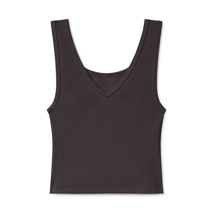 B30 Rib V-Neck Crop