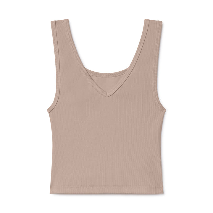 B30 Rib V-Neck Crop