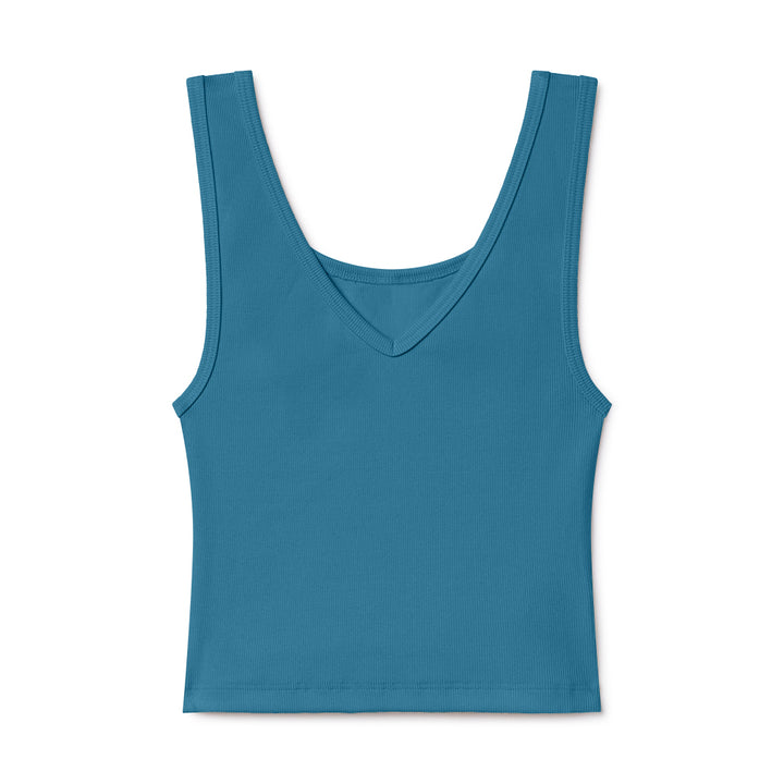 B30 Rib V-Neck Crop