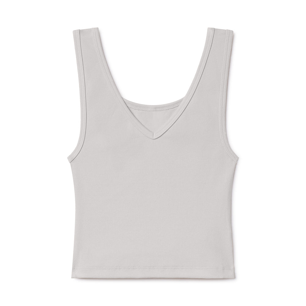 B30 Rib V-Neck Crop
