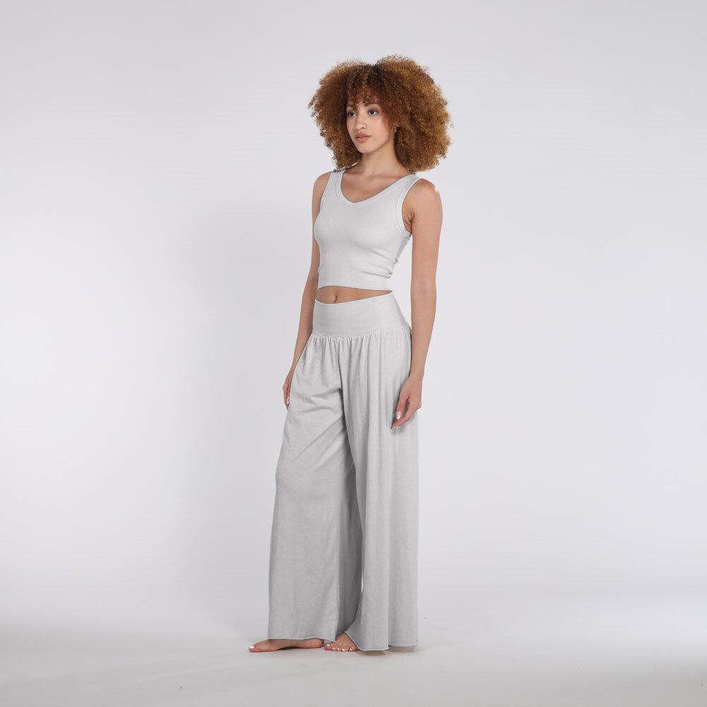 B30 Rib V-Neck Crop