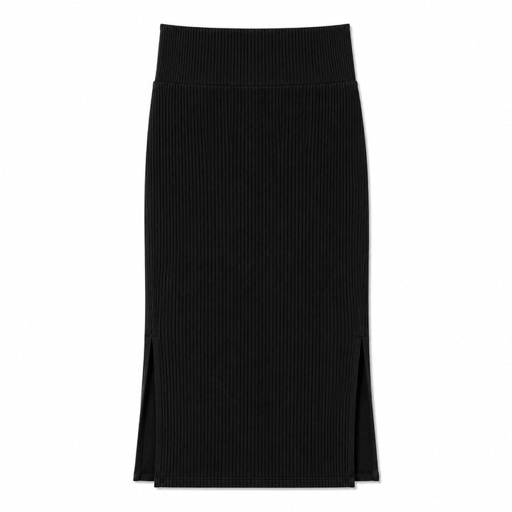 Bra30 Rib Tight Skirt Long