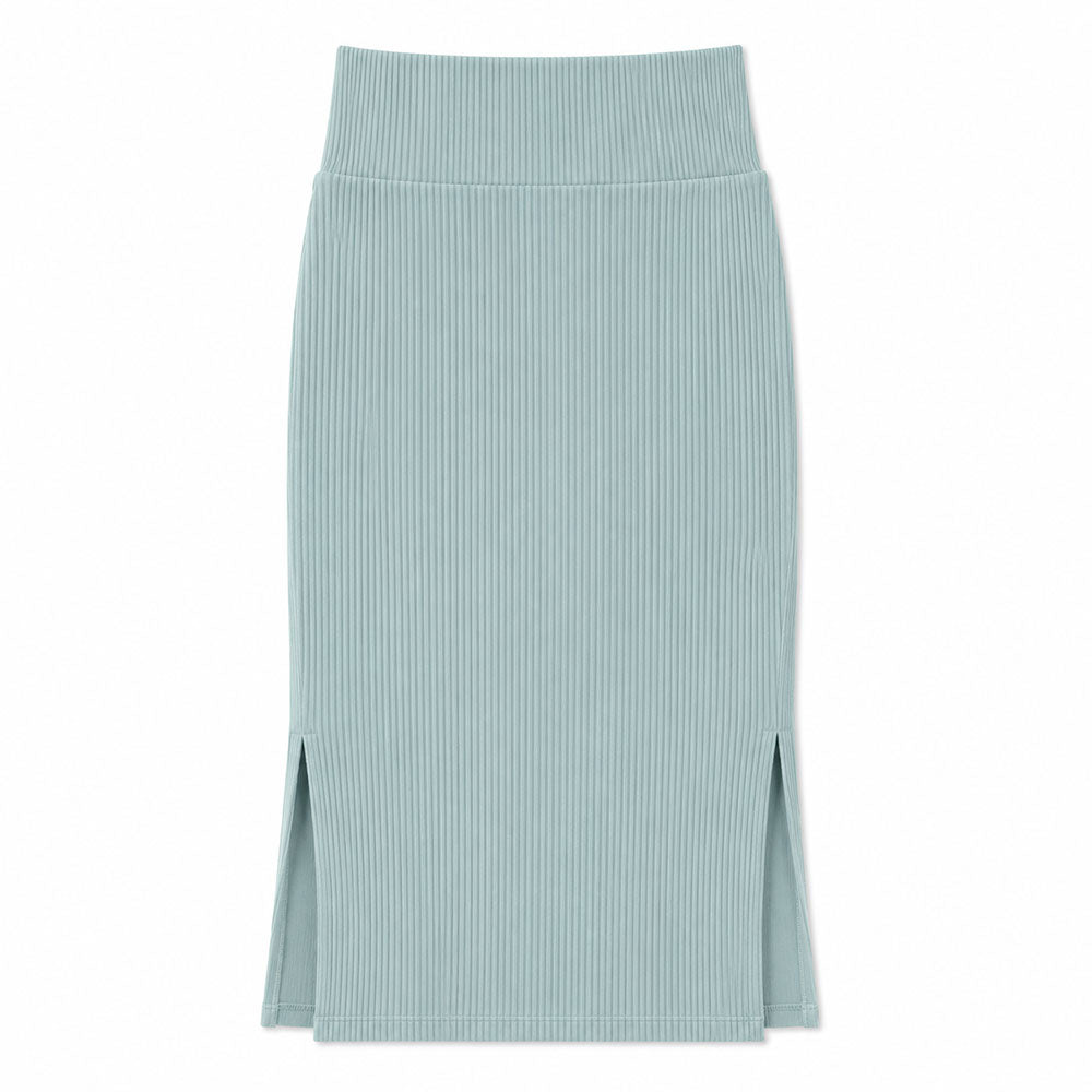 Bra30 Rib Tight Skirt Long