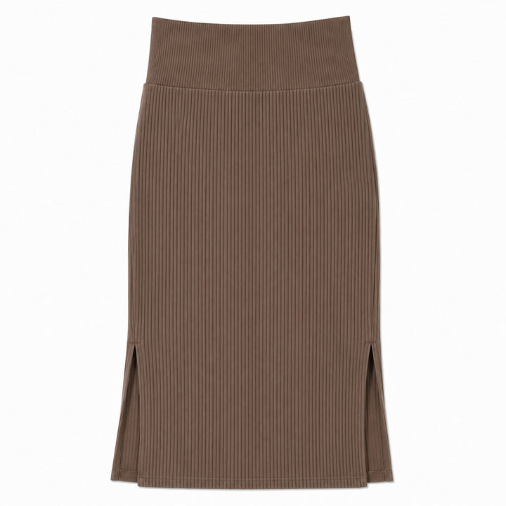 Bra30 Rib Tight Skirt Long