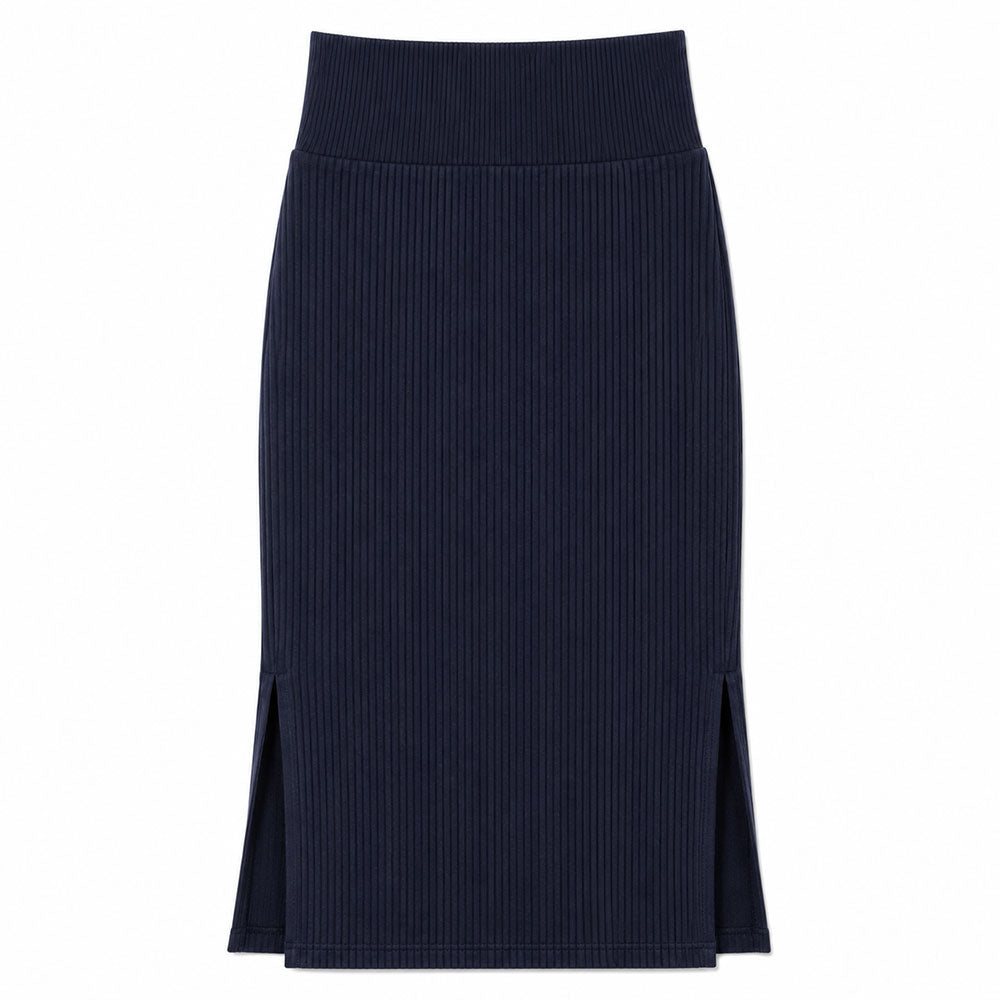 Bra30 Rib Tight Skirt Long