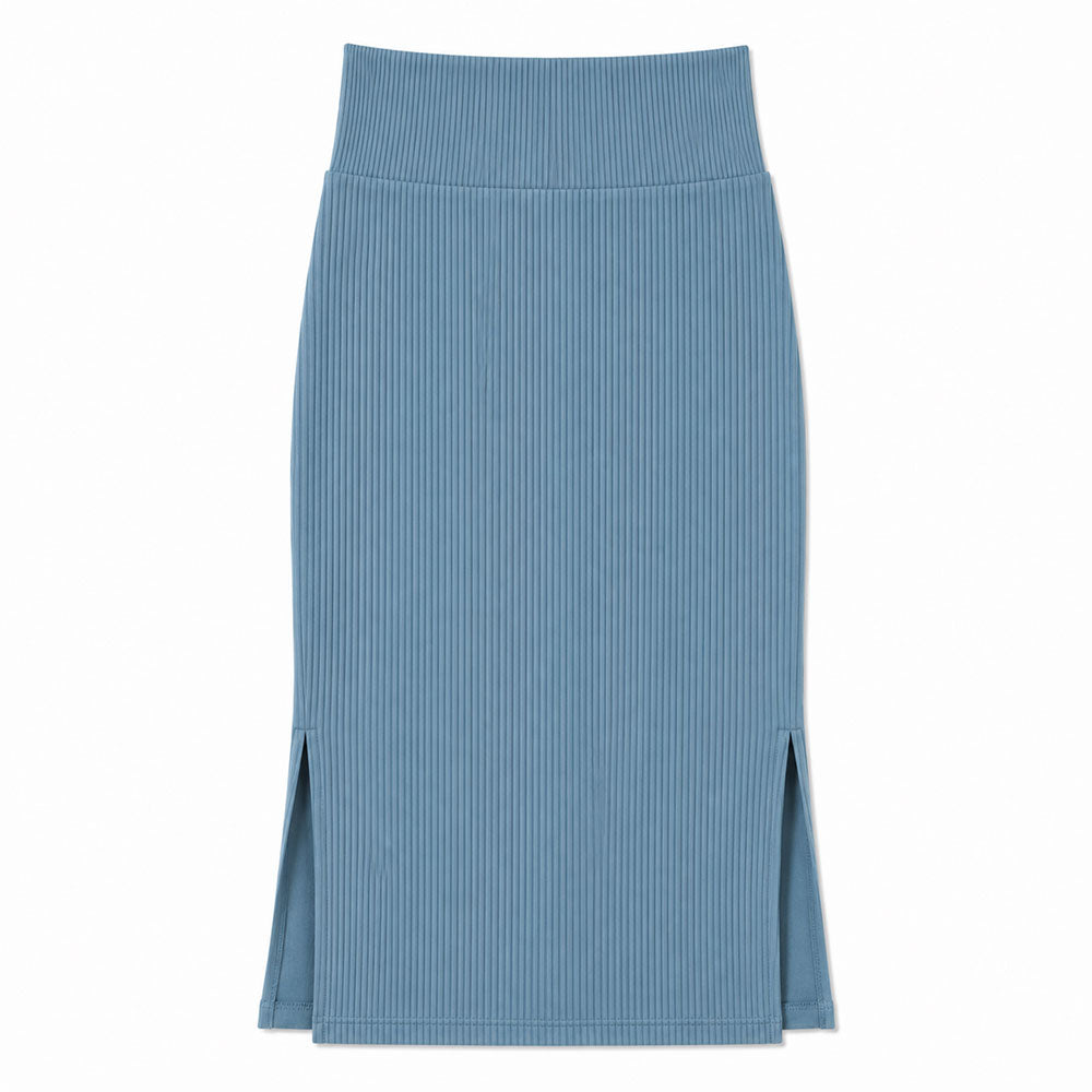 Bra30 Rib Tight Skirt Long