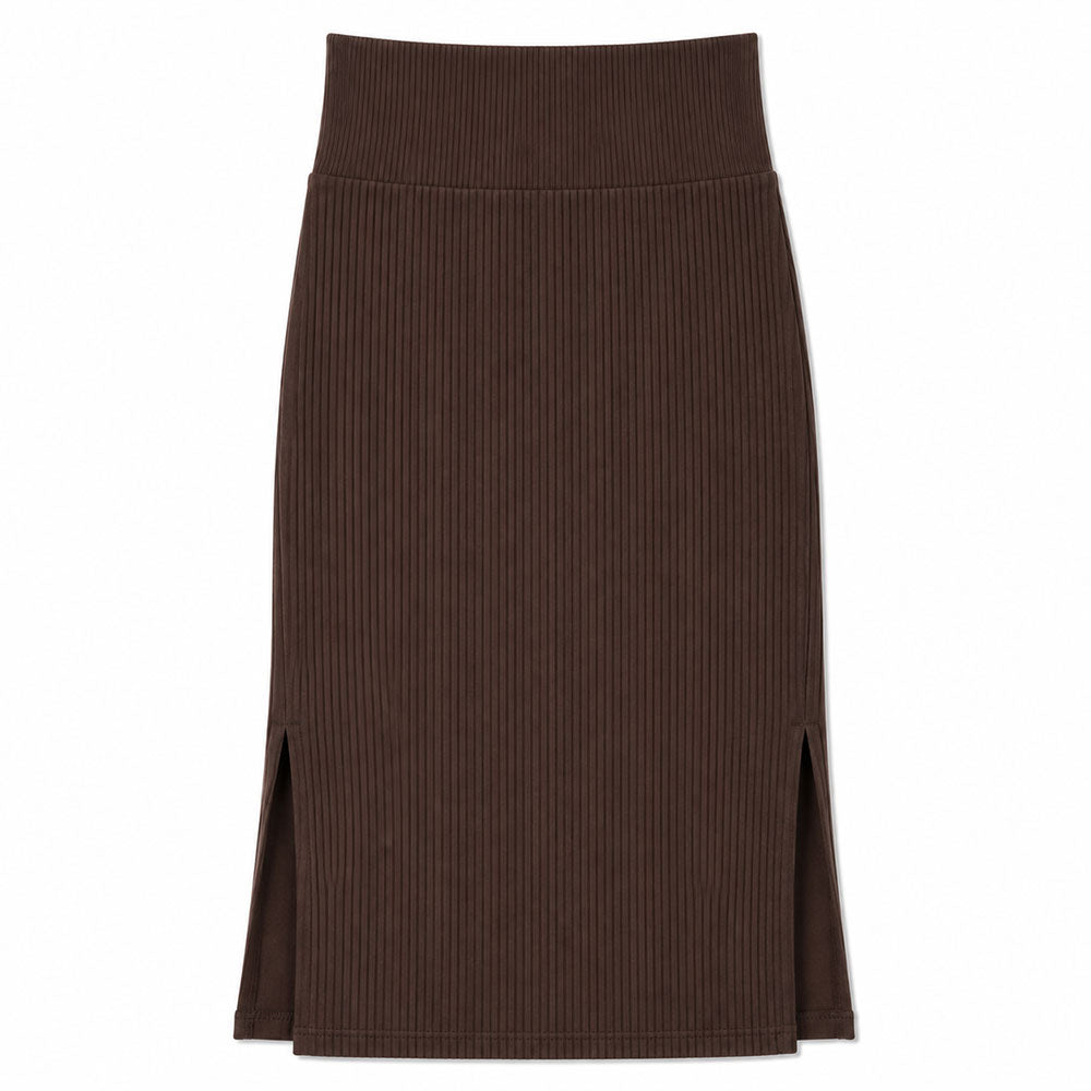 Bra30 Rib Tight Skirt Long