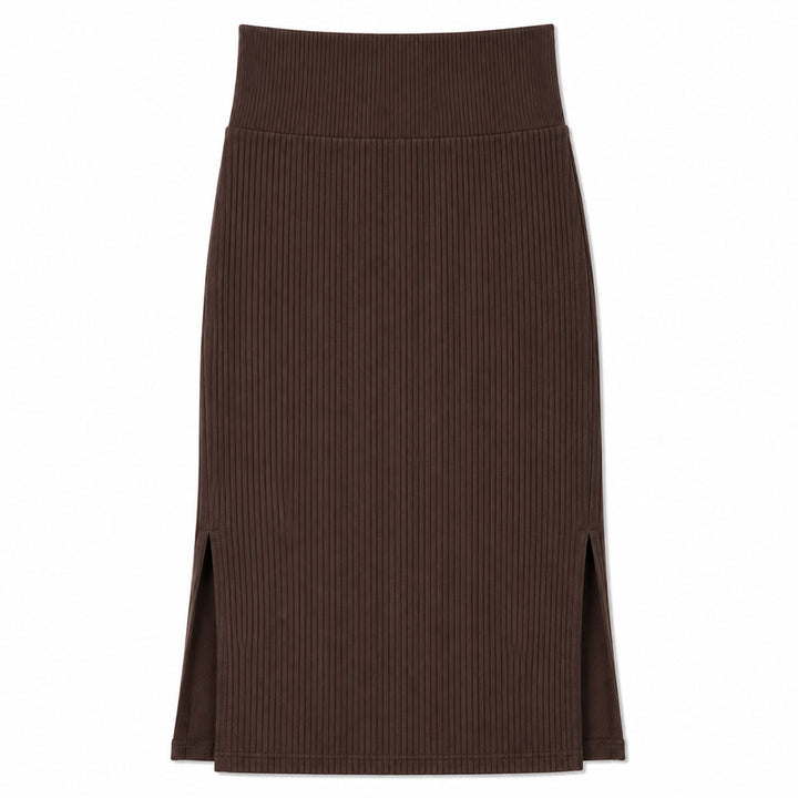 Bra30 Rib Tight Skirt Long