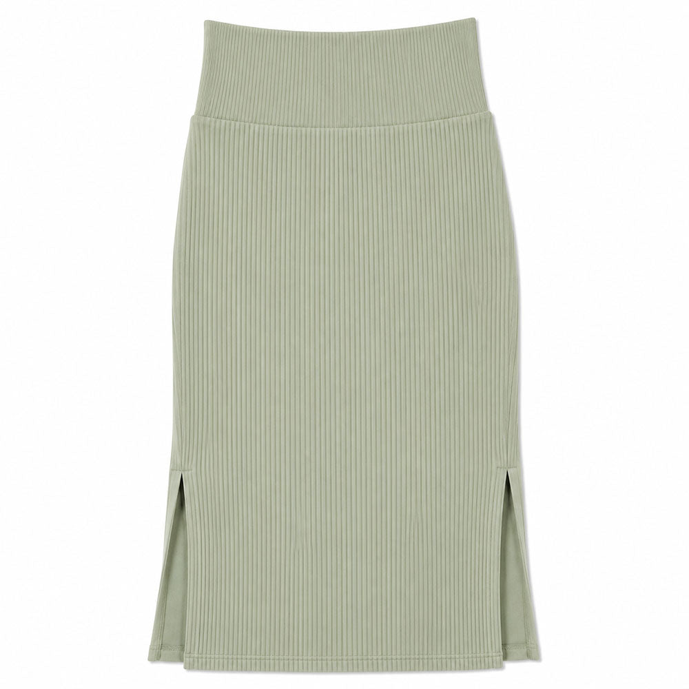 Bra30 Rib Tight Skirt Long