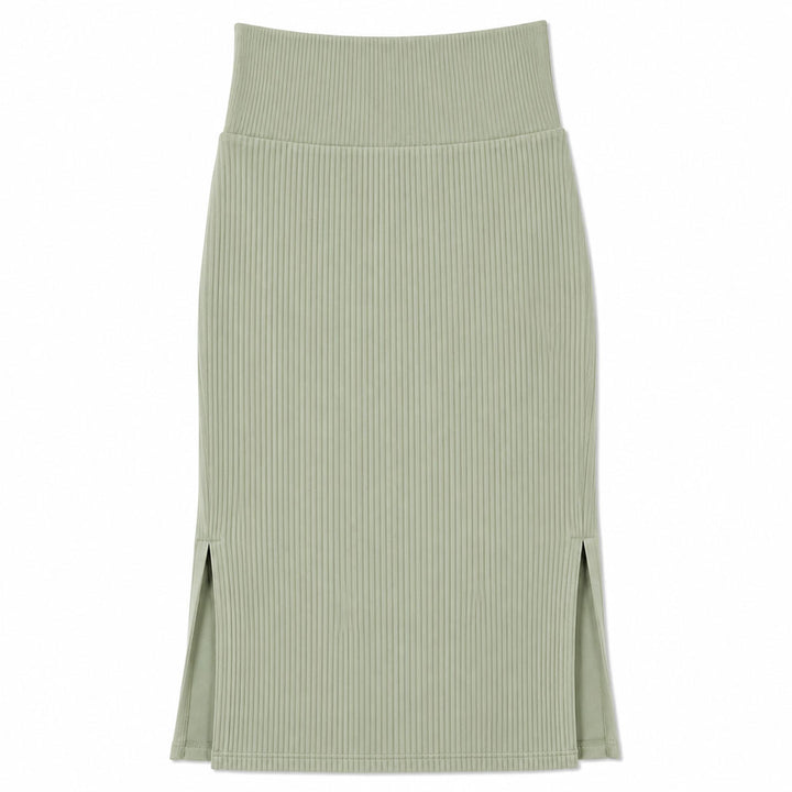 Bra30 Rib Tight Skirt Long