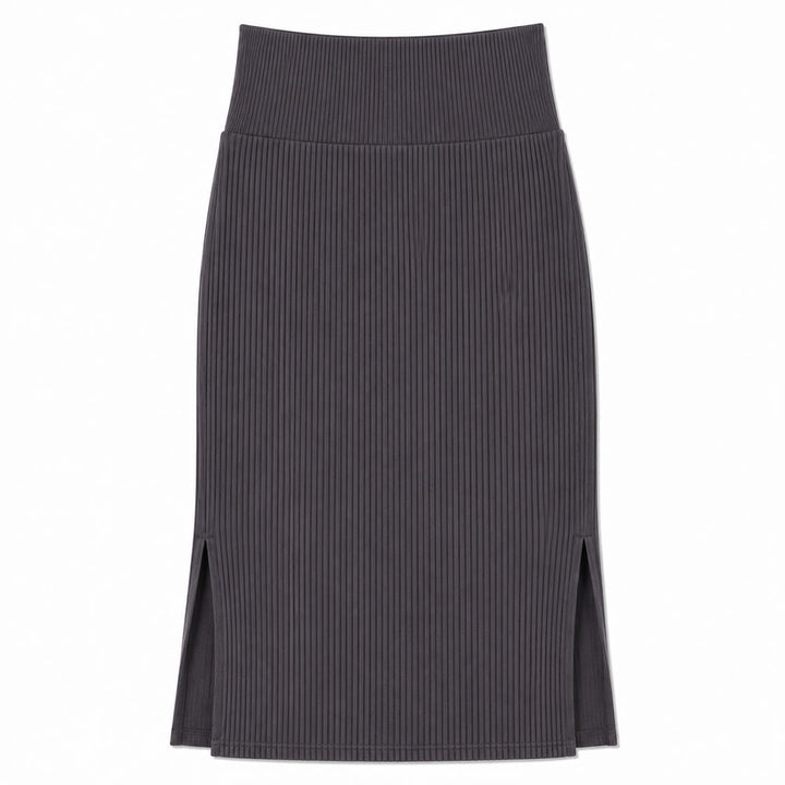 Bra30 Rib Tight Skirt Long