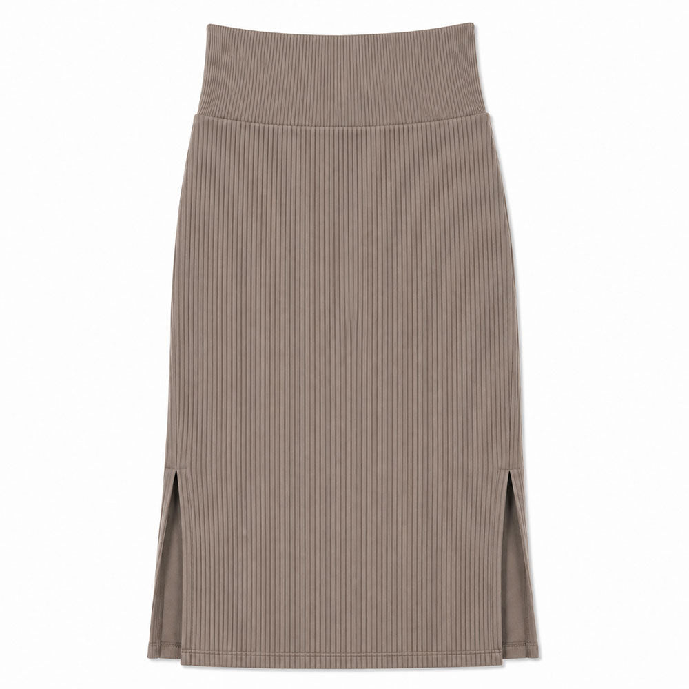 Bra30 Rib Tight Skirt Long