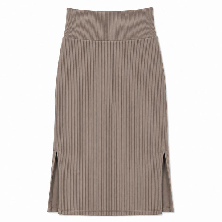 Bra30 Rib Tight Skirt Long