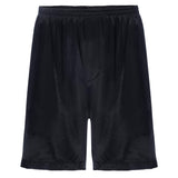 Men’s Adam Satin Boxer With Faux Fly in Black